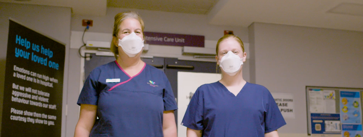 Western Health ICU nursing scholarship recipients Vanessa Clapham and Emma Philips